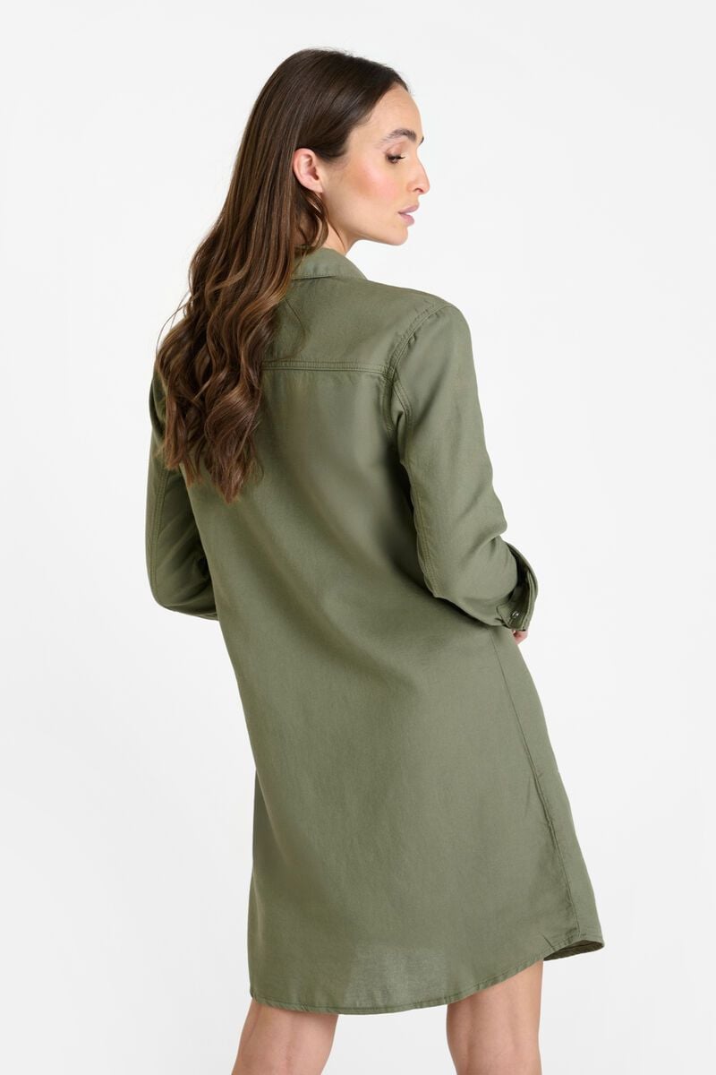 Le Temps Des Cerises Robe Alio En Jeans Kaki