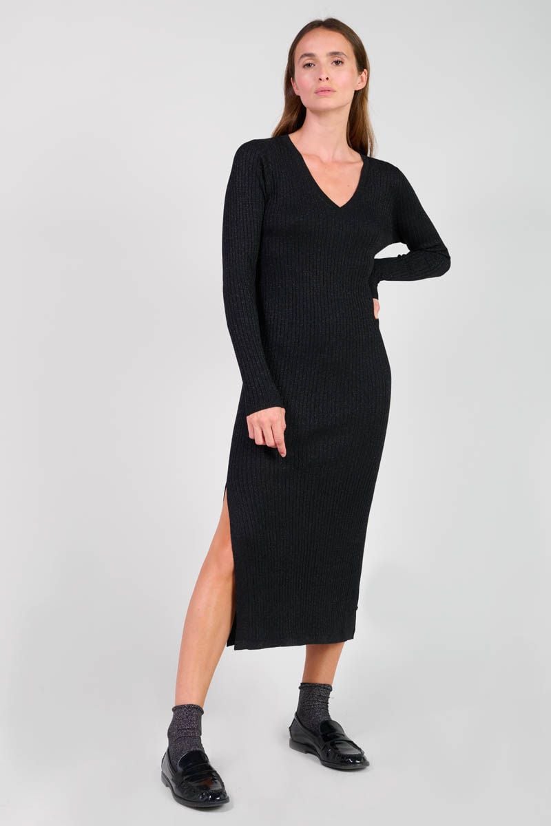 le temps des cerises Robe Anomy noire brillante