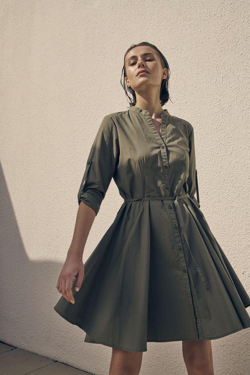 le temps des cerises Robe Catleya kaki