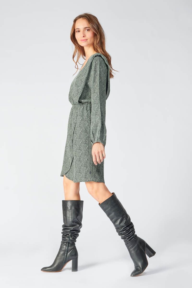 le temps des cerises Robe Crizi Vert vert sauge