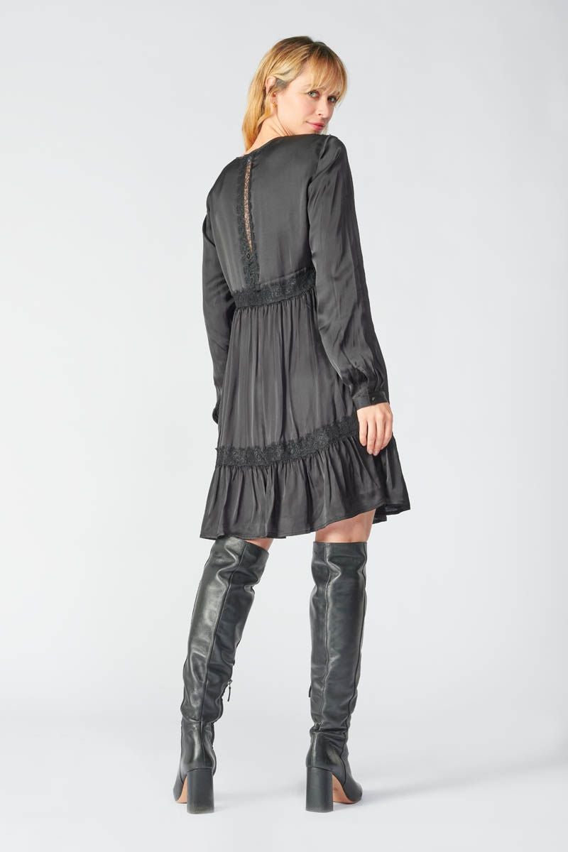 Le Temps Des Cerises Robe Elise Noire
