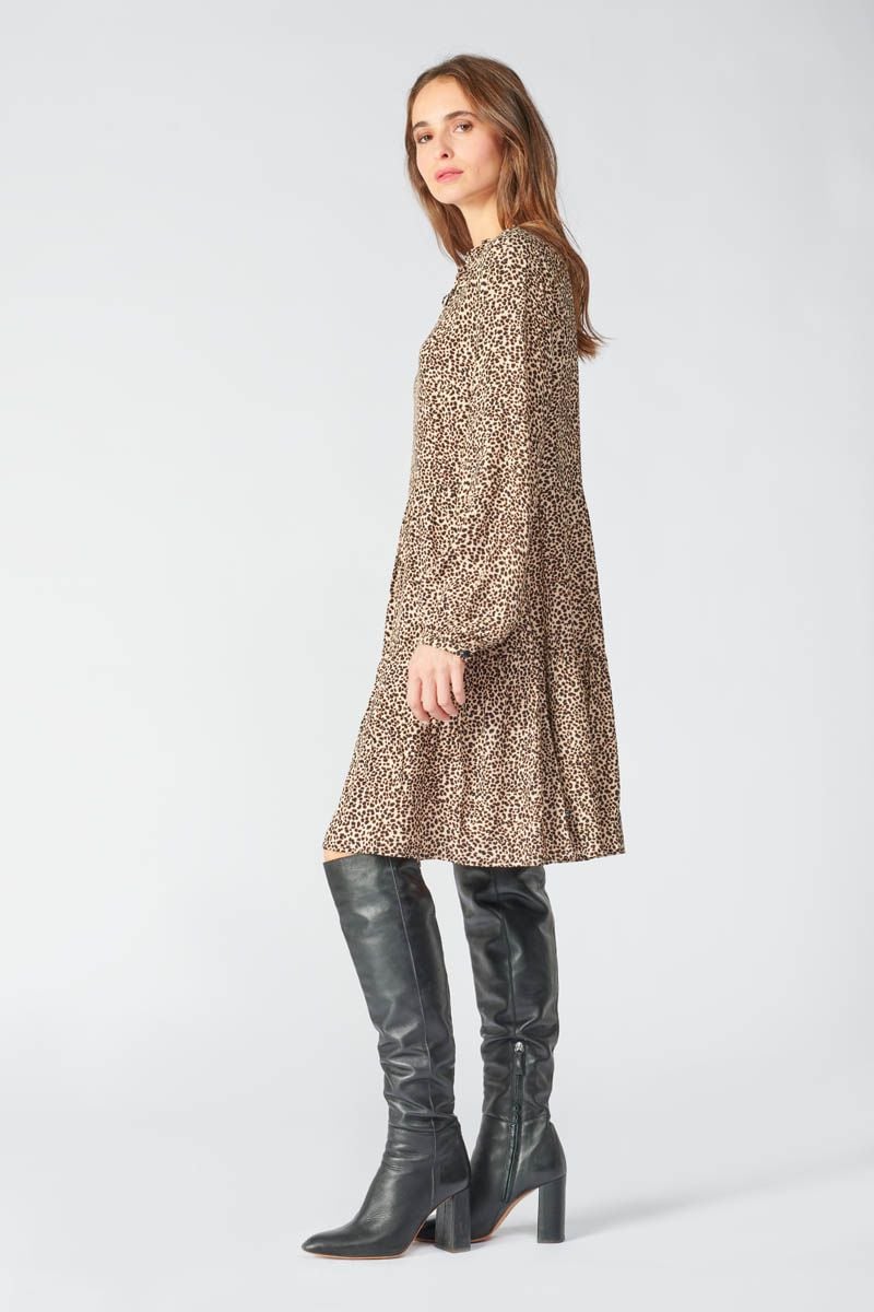 Le Temps Des Cerises Robe Elliott Léopard