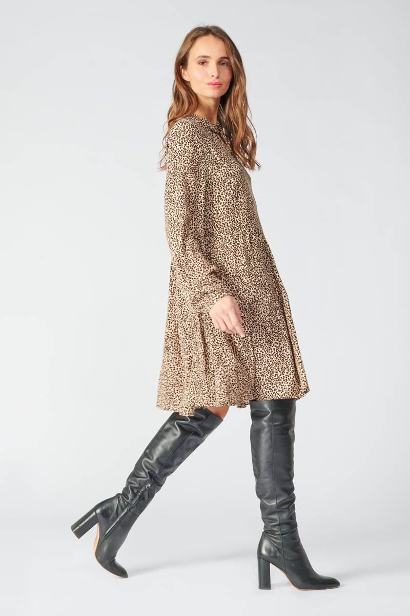 Le Temps Des Cerises Robe Elliott Léopard