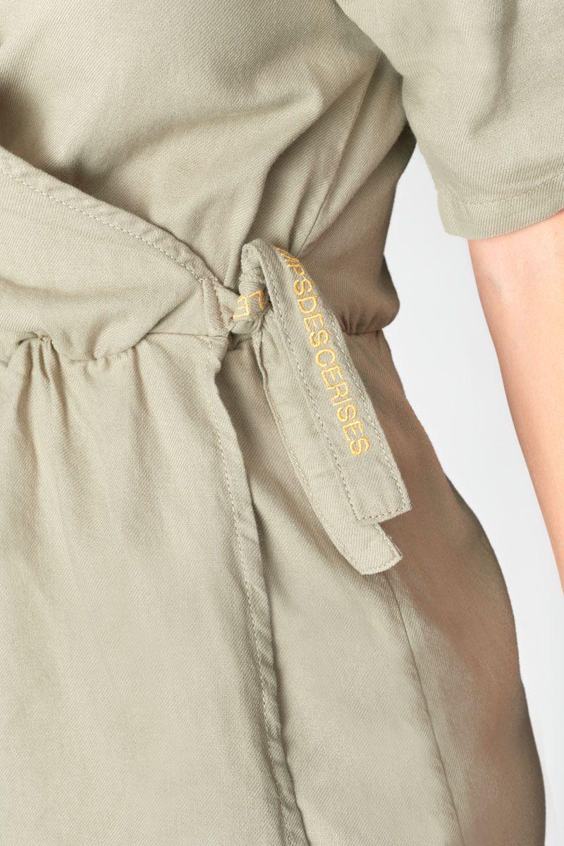 Le Temps Des Cerises Robe Floe Kaki Clair