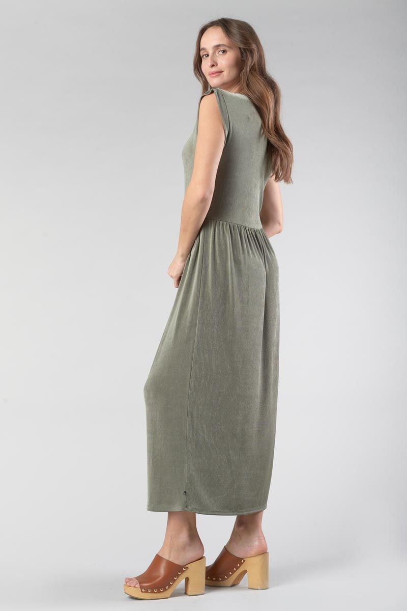 Le Temps Des Cerises Robe Longue Nata Kaki