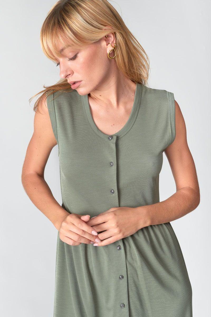 Le Temps Des Cerises Robe Longue Tolypel Kaki