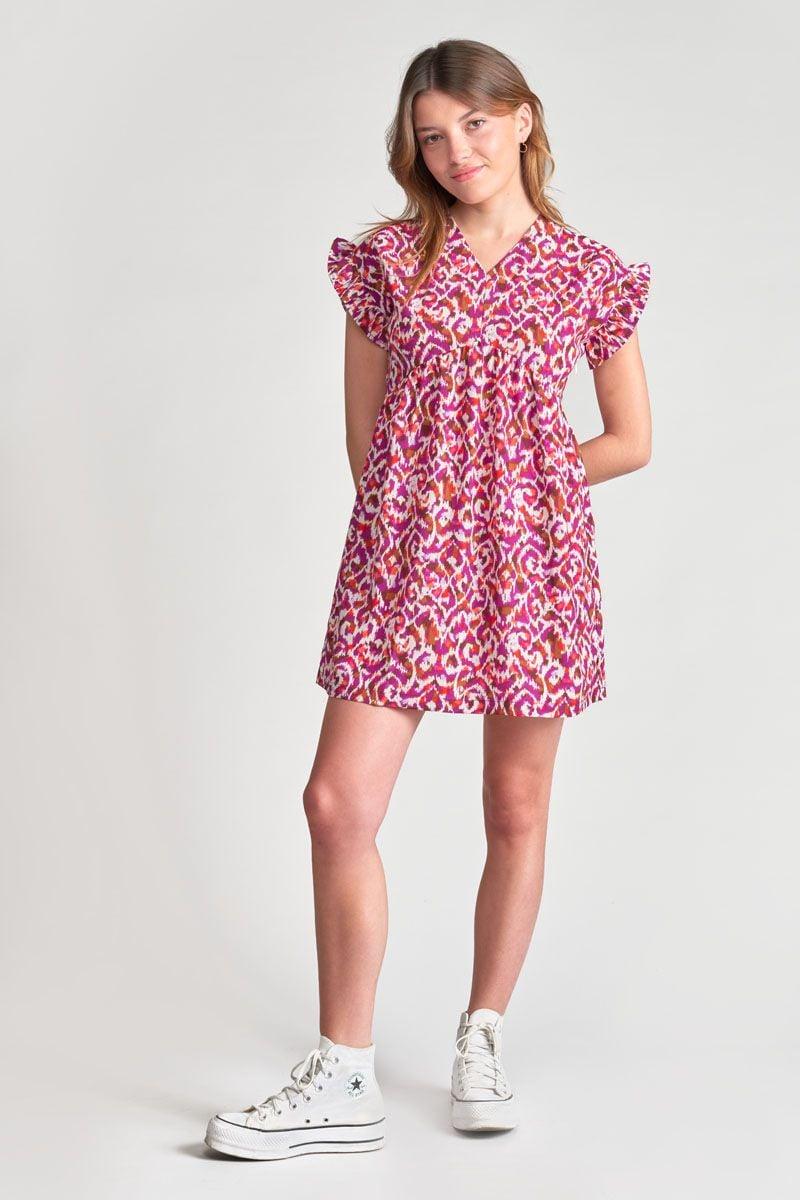 le temps des cerises Robe Minigi à motif ethnique