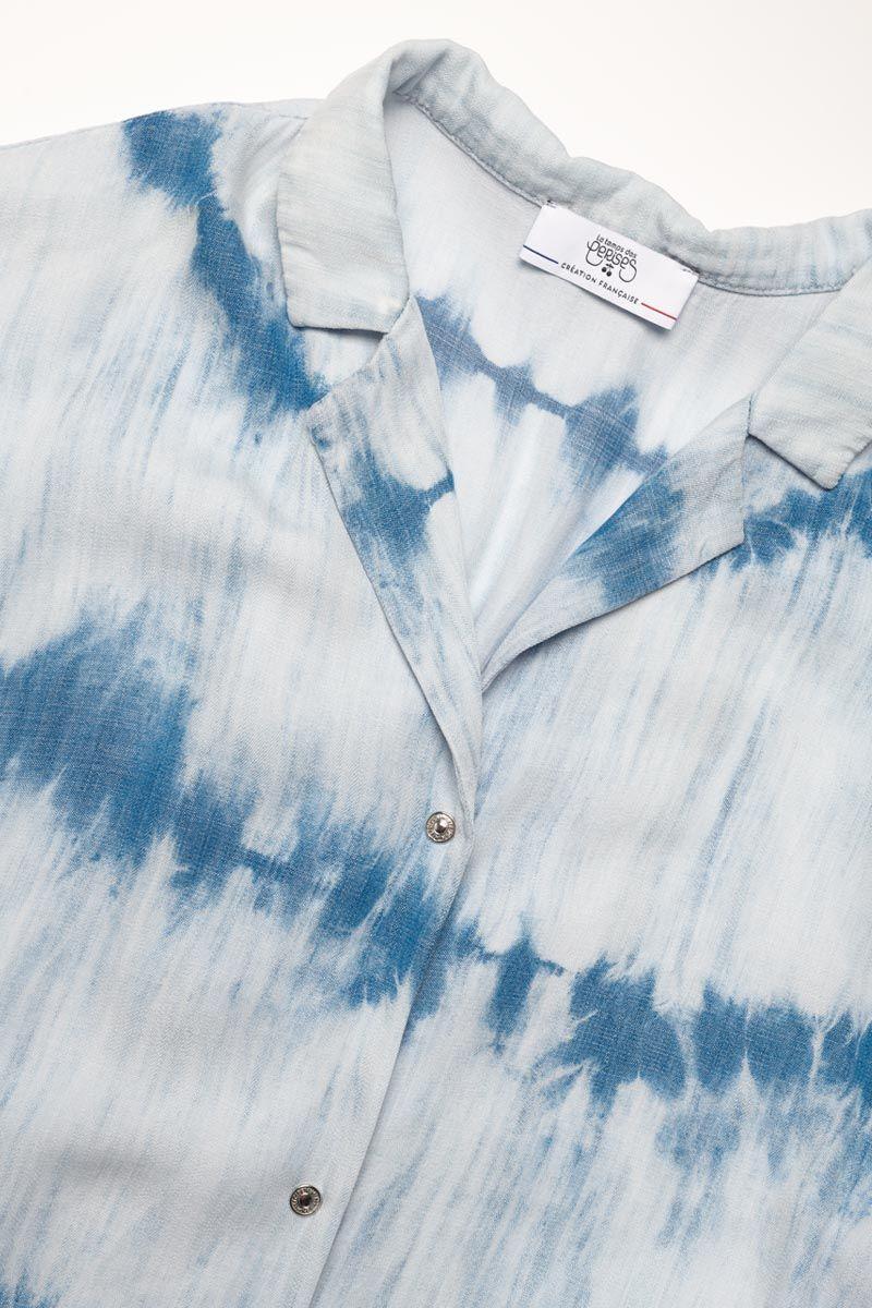 Le Temps Des Cerises Robe Nikosgi Tie And Dye Bleu