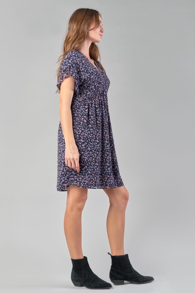 Le Temps Des Cerises Robe Paola à Motif Léopard