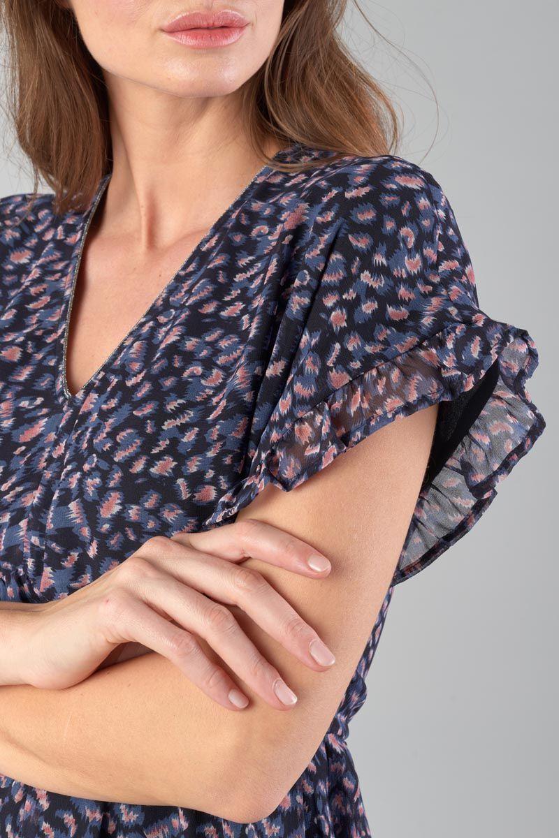 Le Temps Des Cerises Robe Paola à Motif Léopard