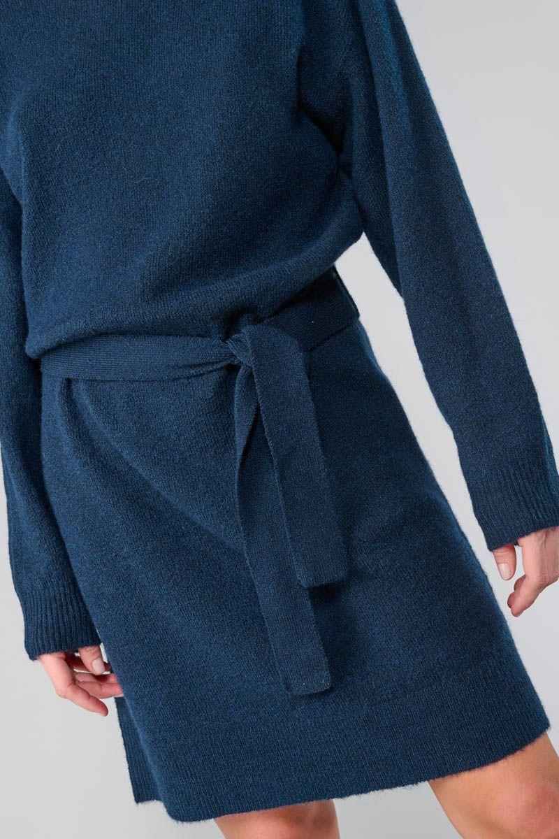 Le Temps Des Cerises Robe Pull Tortanq Bleu Marine