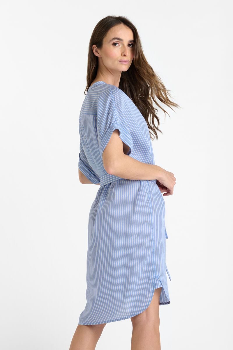 Le Temps Des Cerises Robe Rebecca Bleue à Rayures