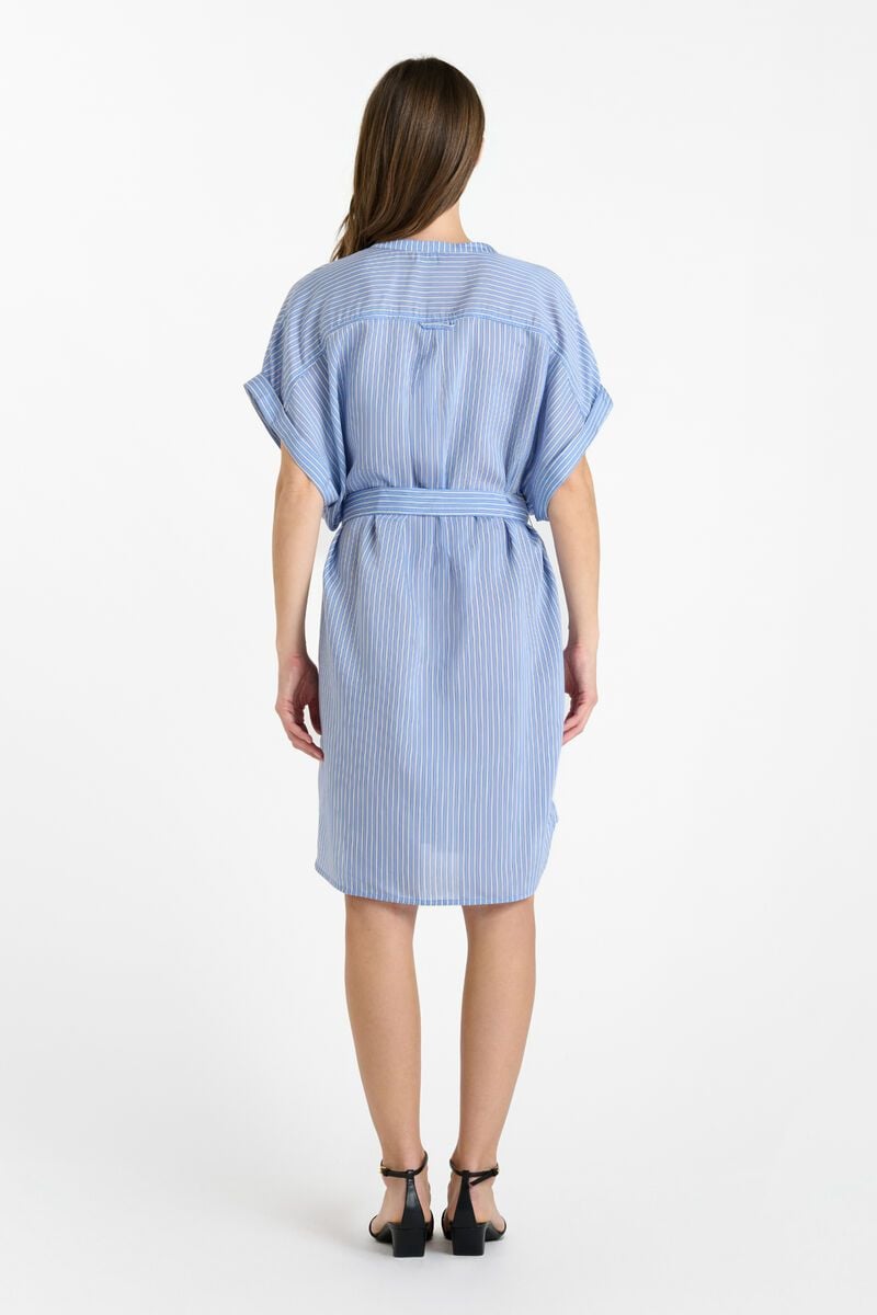 Le Temps Des Cerises Robe Rebecca Bleue à Rayures