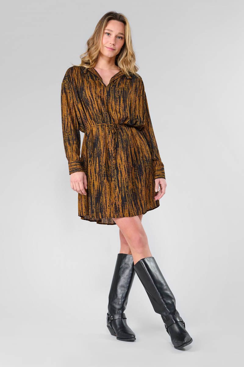 le temps des cerises Robe Roy à motif tie and dye