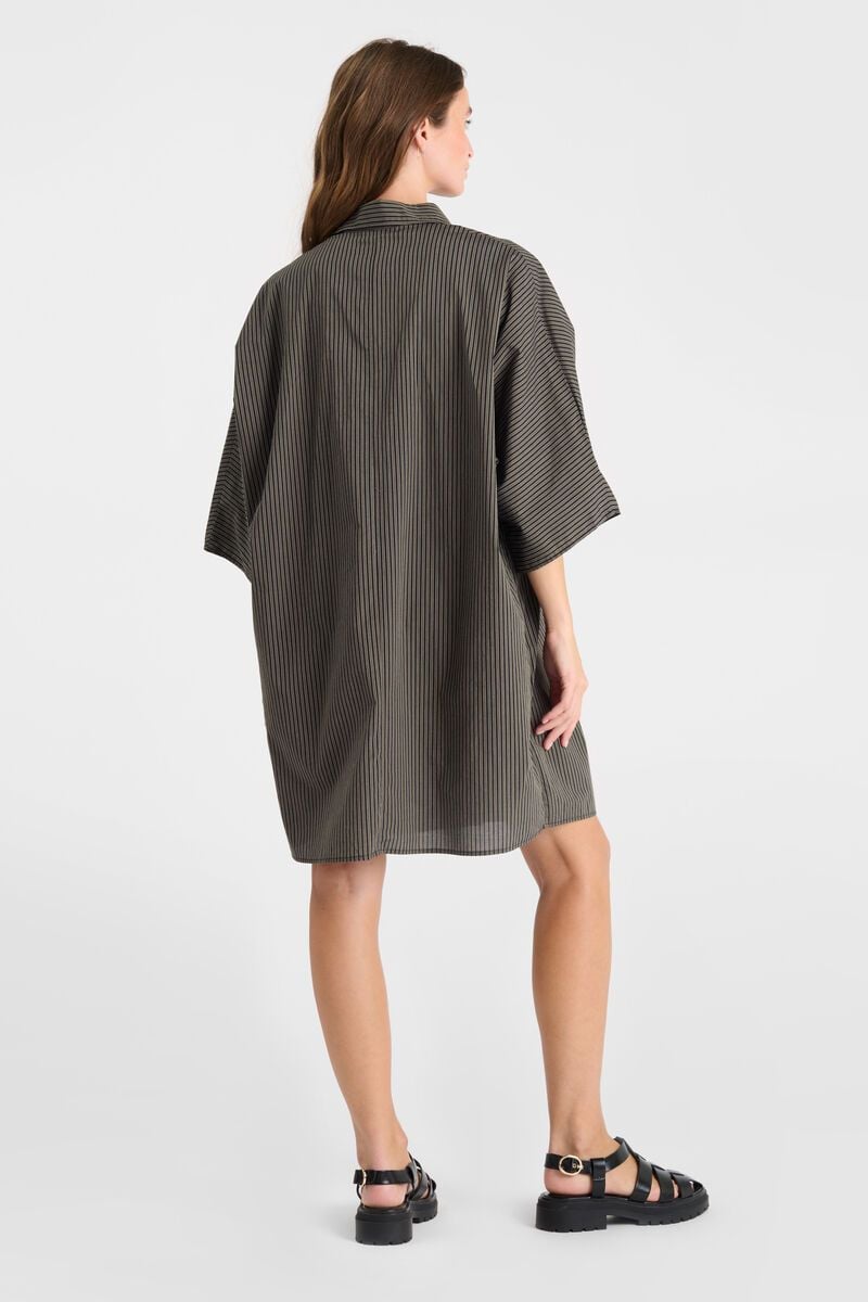 Le Temps Des Cerises Robe Suzan Noire à Rayures