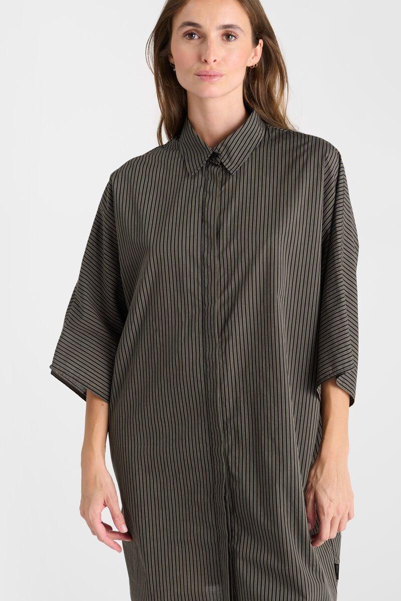 Le Temps Des Cerises Robe Suzan Noire à Rayures