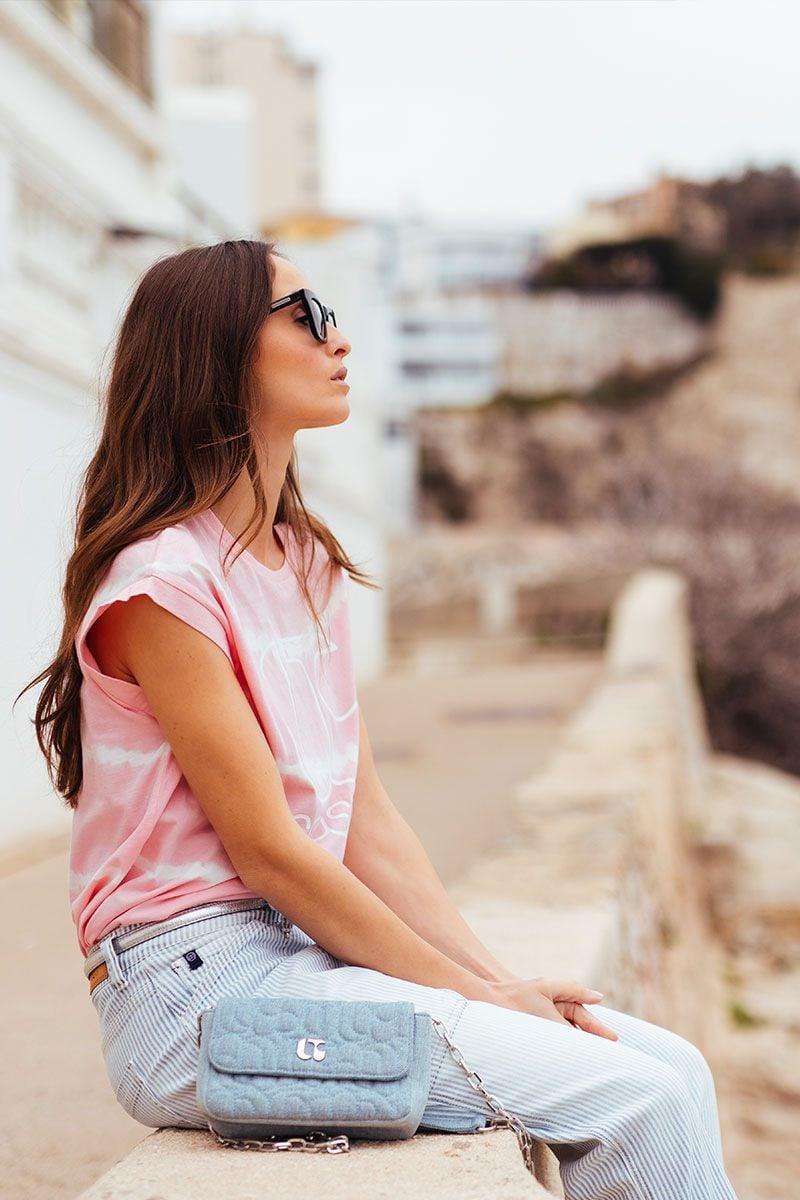 le temps des cerises Sac à bandoulière Sofia bleu