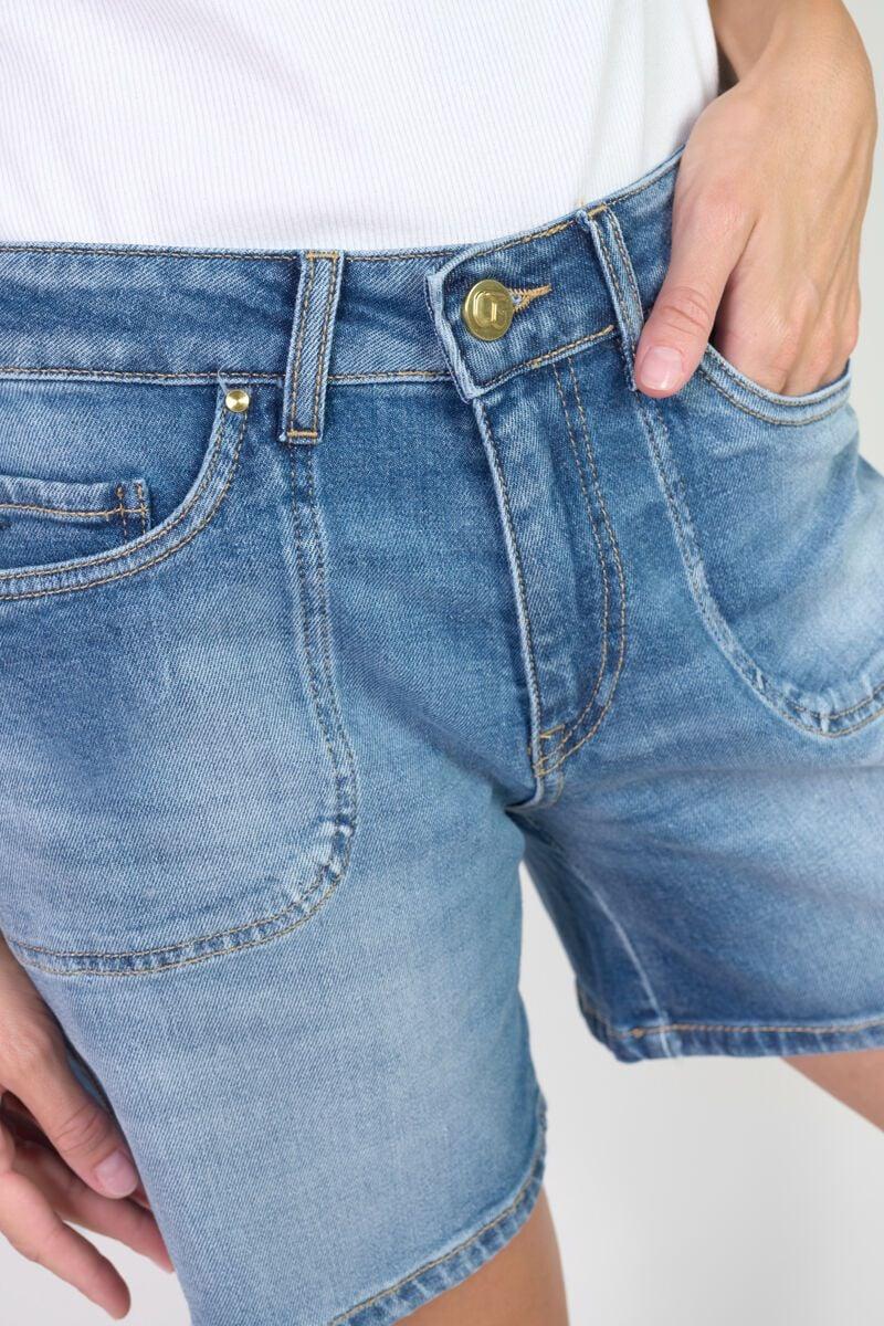 Le Temps Des Cerises Short Aline En Jeans Bleu