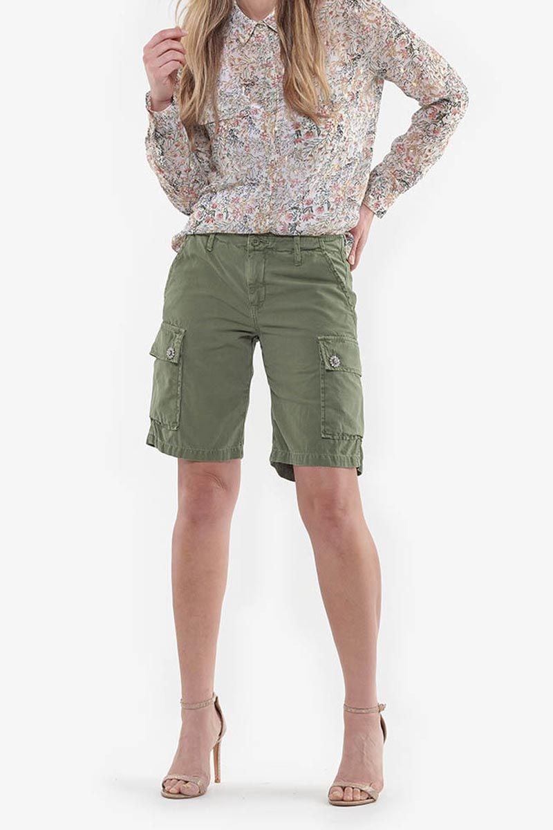 le temps des cerises Short Cargo Jonhson kaki