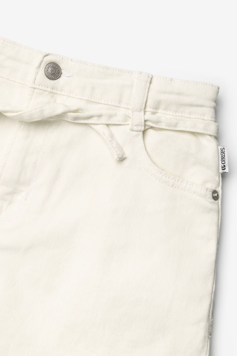 Le Temps Des Cerises Short Carpugi En Jeans Blanc