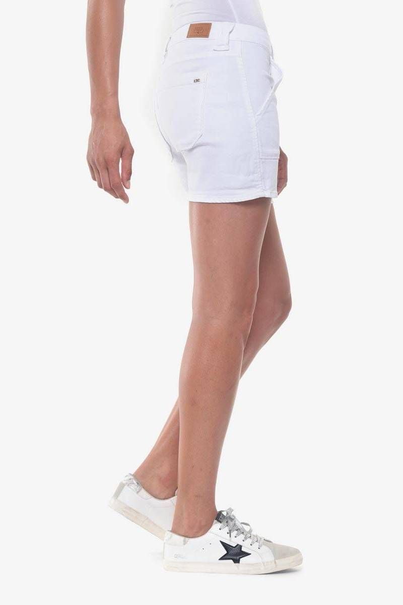 Le Temps Des Cerises Short En Jeans Olsen2 Blanc