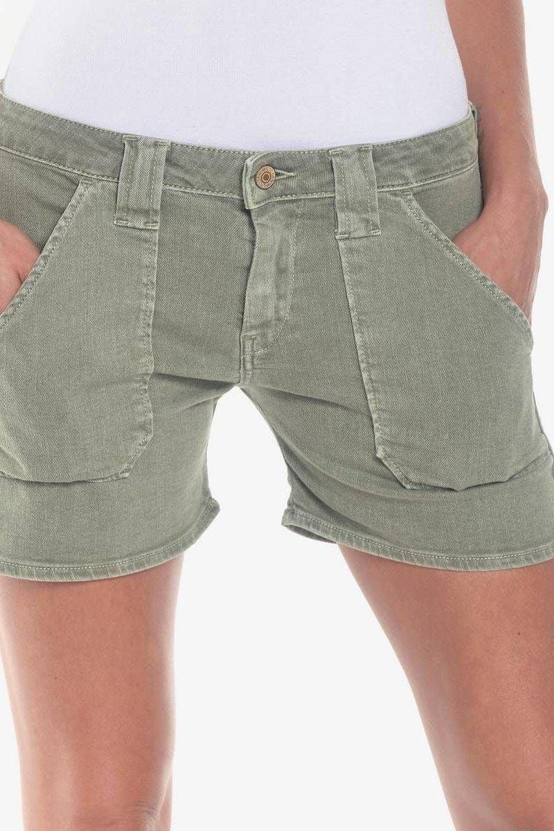 Le Temps Des Cerises Short En Jeans Olsen2 Kaki