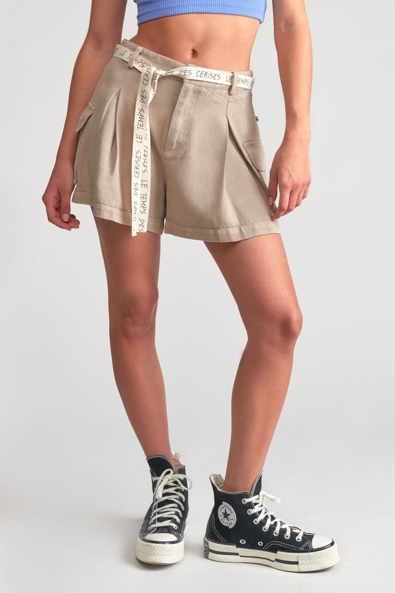 le temps des cerises Short Izagi beige