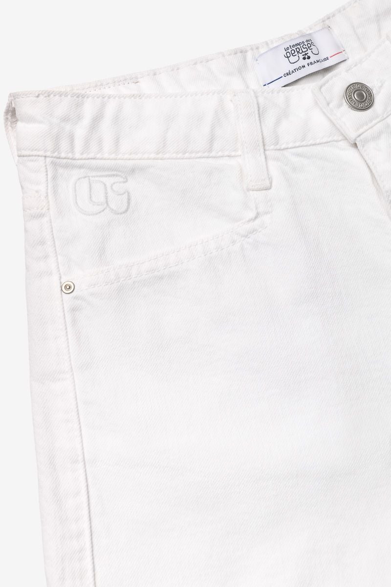 Le Temps Des Cerises Short Liva En Jeans Blanc