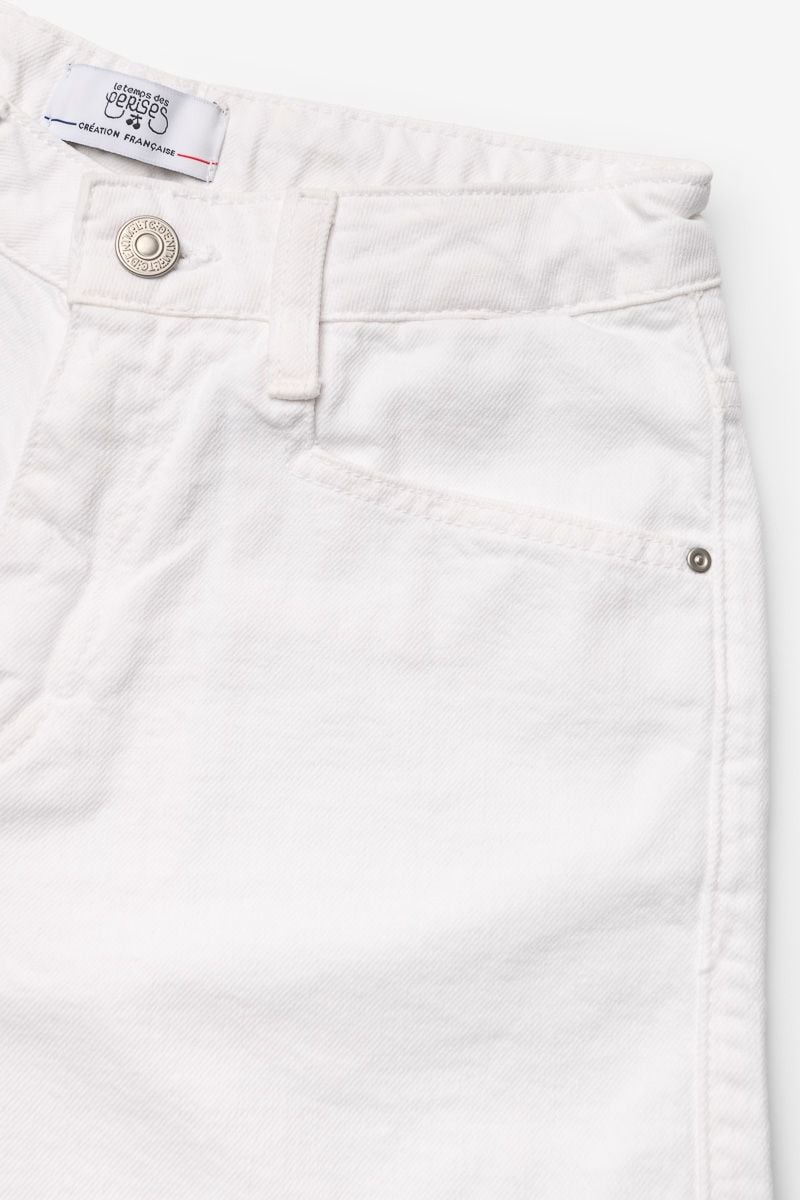 Le Temps Des Cerises Short Liva En Jeans Blanc