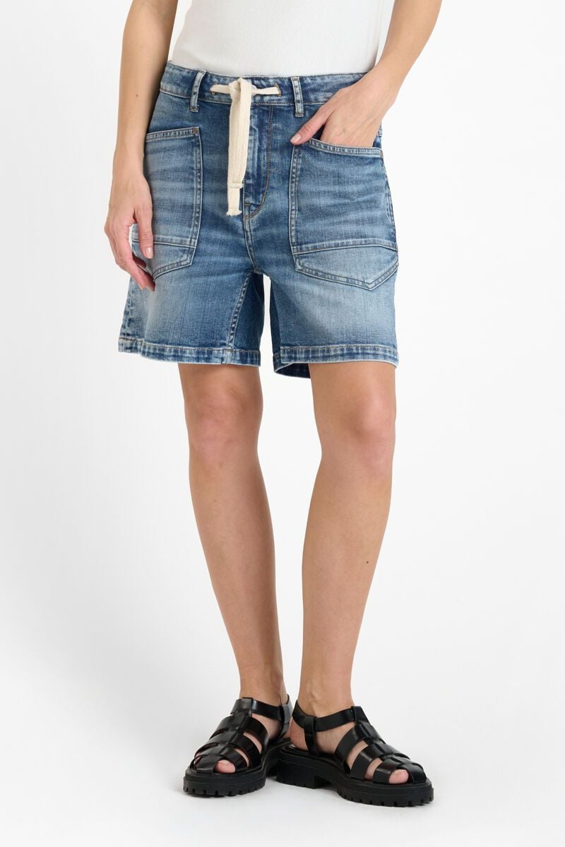 Le Temps Des Cerises Short Mado En Jeans Bleu