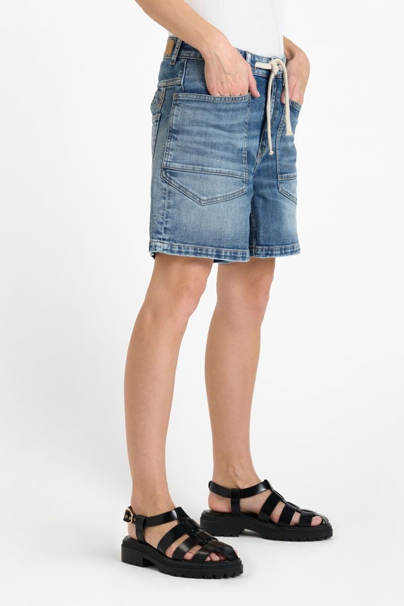 Le Temps Des Cerises Short Mado En Jeans Bleu