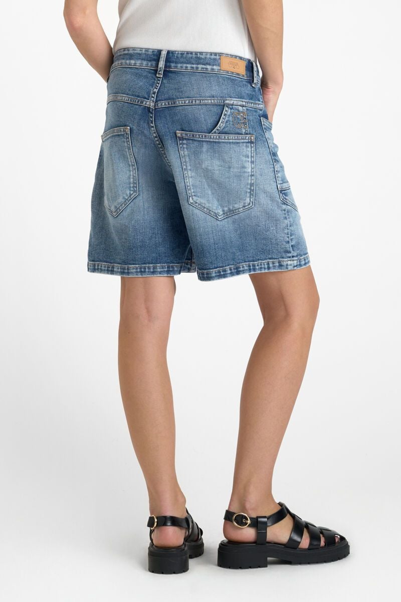 Le Temps Des Cerises Short Mado En Jeans Bleu
