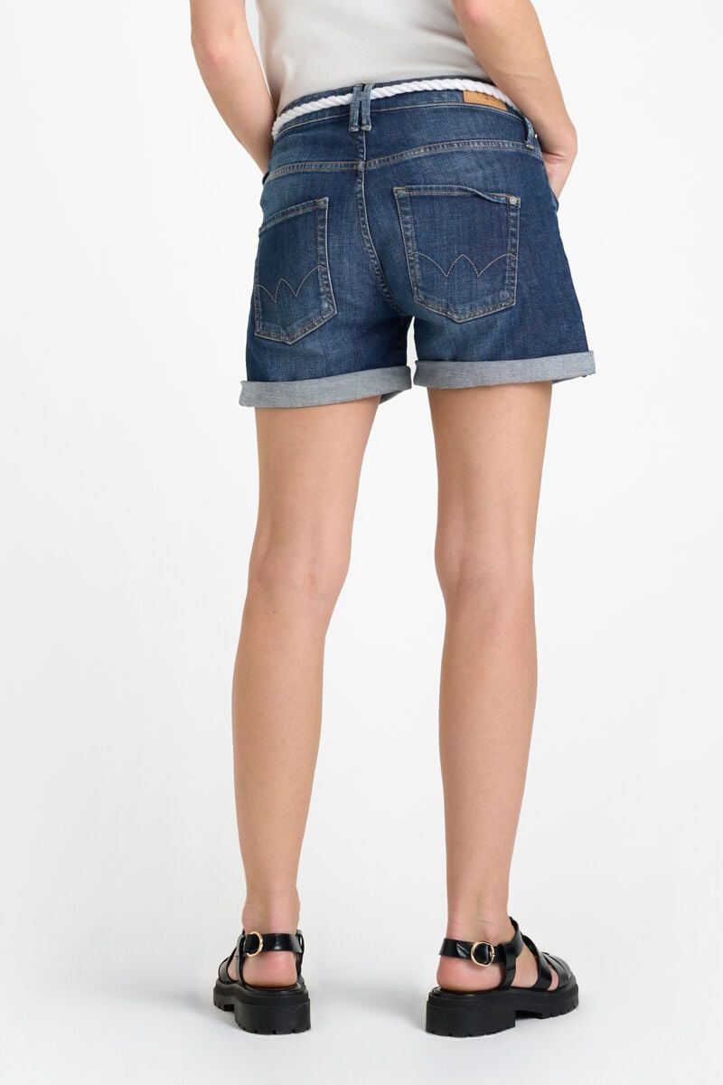 Le Temps Des Cerises Short Madrague En Jeans Bleu