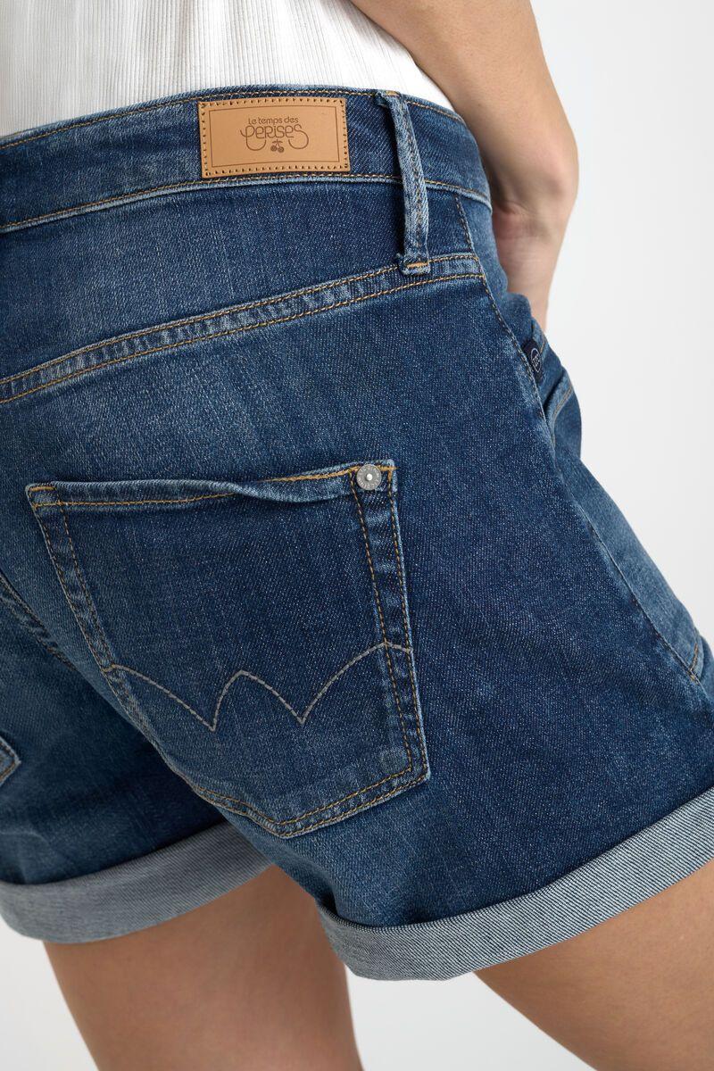 Le Temps Des Cerises Short Madrague En Jeans Bleu