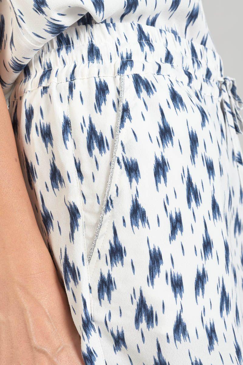 Le Temps Des Cerises Short Nuria Tie And Dye Bleu
