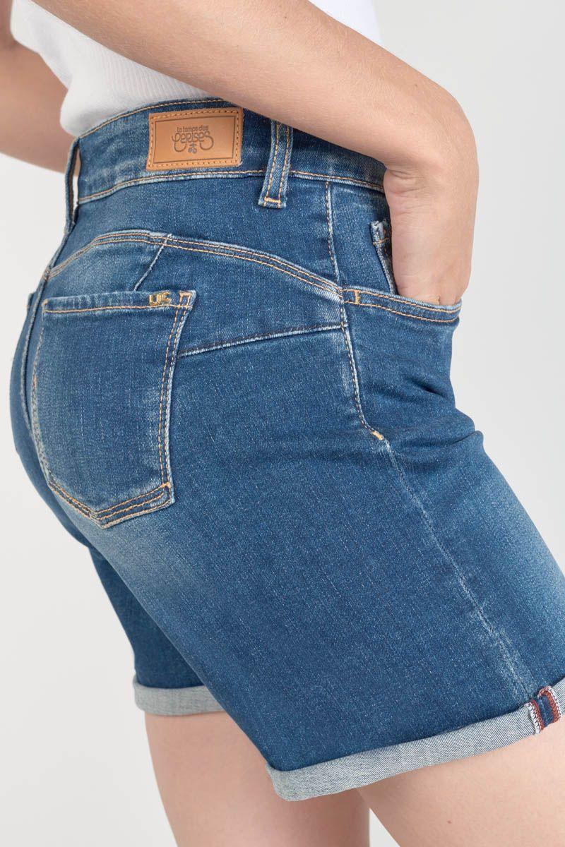 Le Temps Des Cerises Short Paola En Jeans Bleu