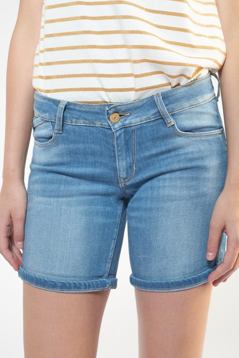 Le Temps Des Cerises Short Paola En Jeans Bleu