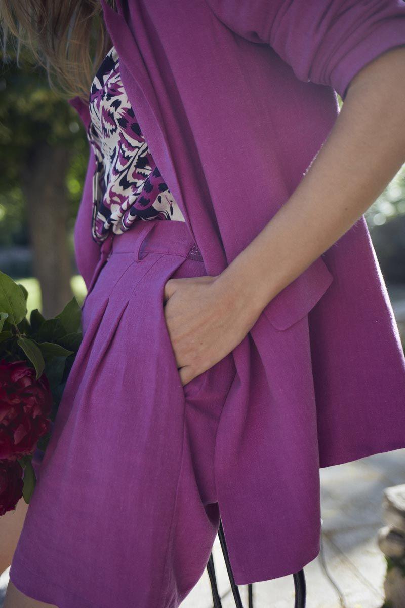 le temps des cerises Short Polla violine