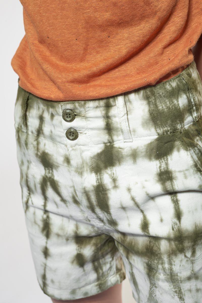 Le Temps Des Cerises Short Sydney Tie And Dye Kaki