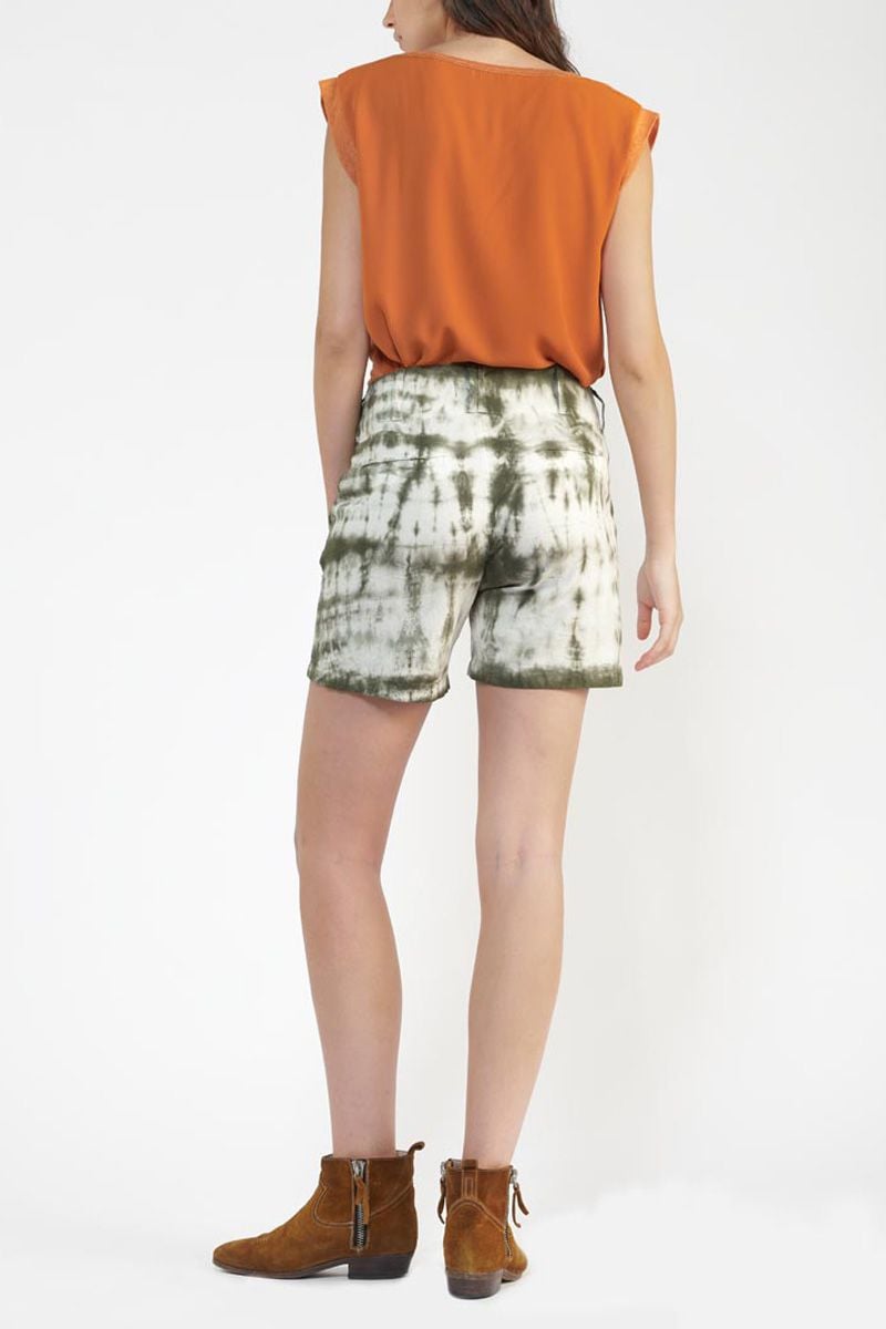 Le Temps Des Cerises Short Sydney Tie And Dye Kaki