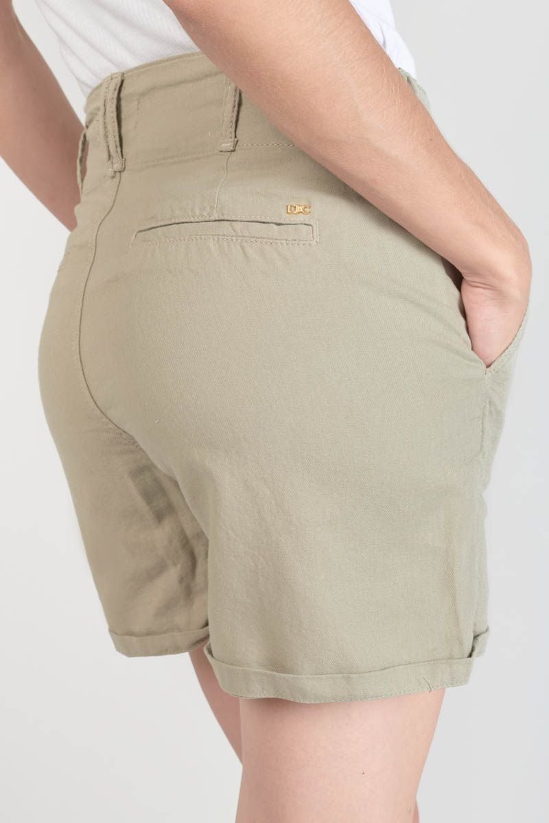 Le Temps Des Cerises Short Sydney2 Kaki Clair