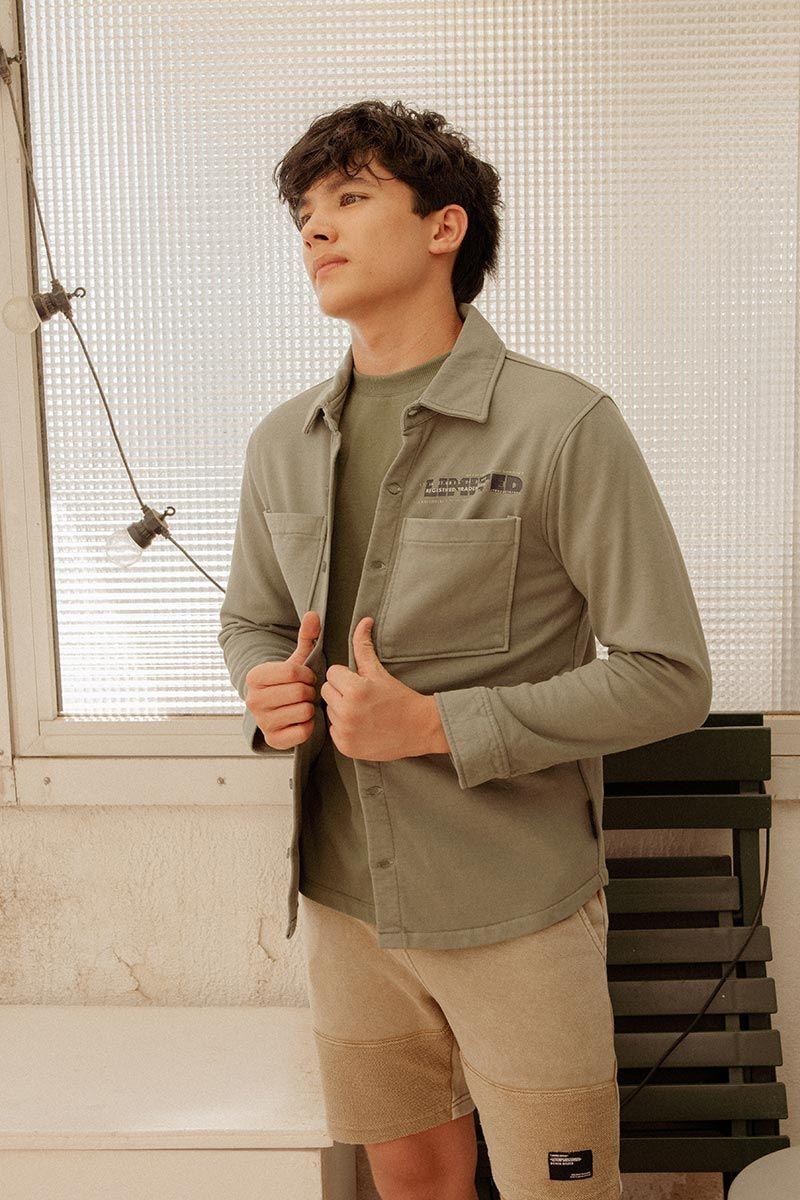 le temps des cerises Surchemise Pedrobo kaki