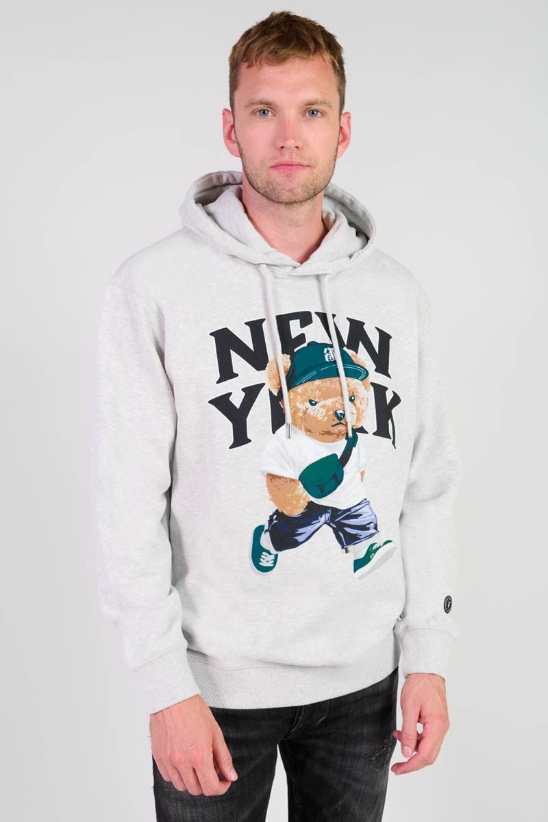 le temps des cerises Sweat à capuche Lam gris