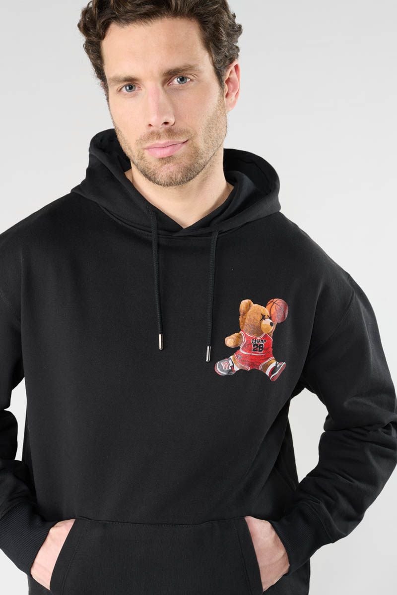 Le Temps Des Cerises Sweat à Capuche Loro Noir