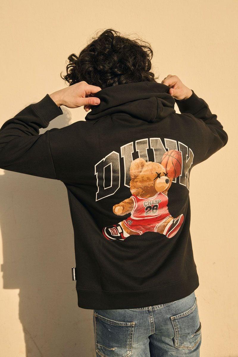 le temps des cerises Sweat à capuche Lorobo noir