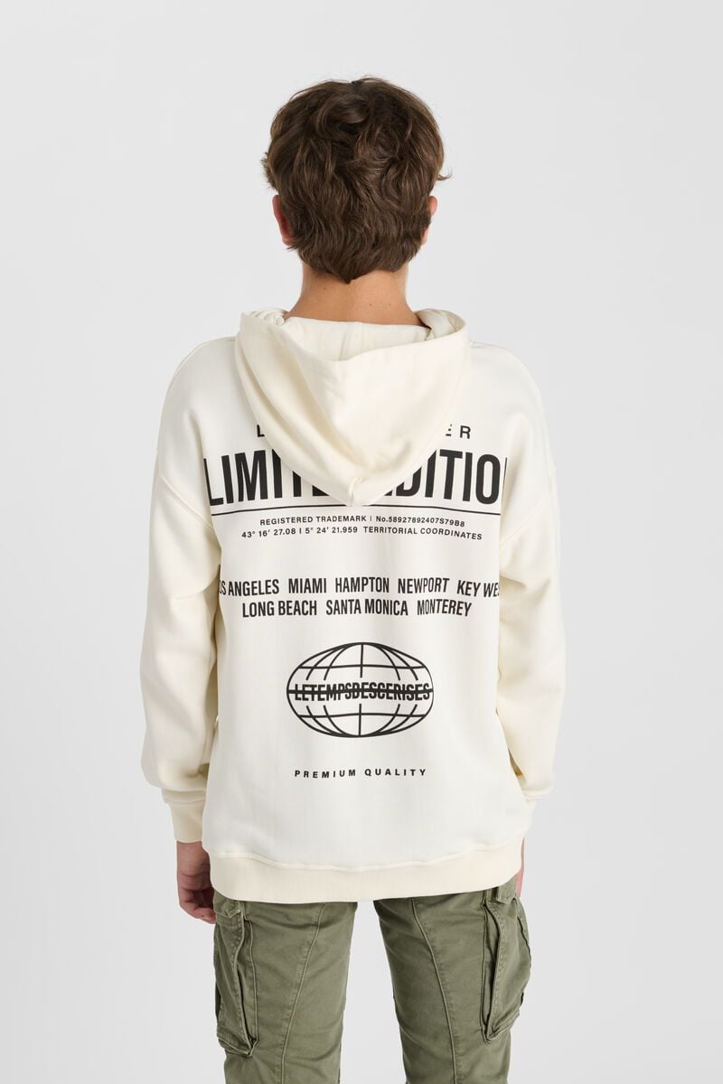 Le Temps Des Cerises Sweat à Capuche Rulbo Crème