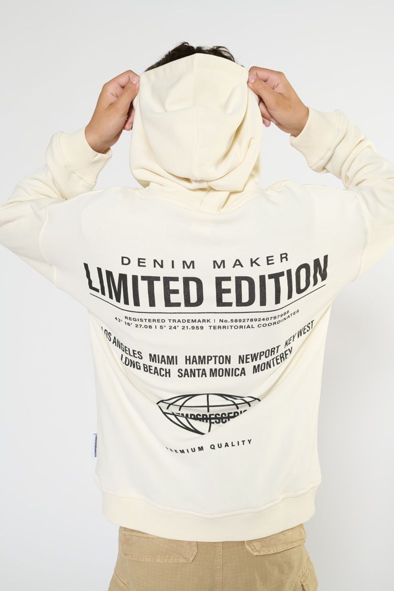 le temps des cerises Sweat à capuche Rulbo crème