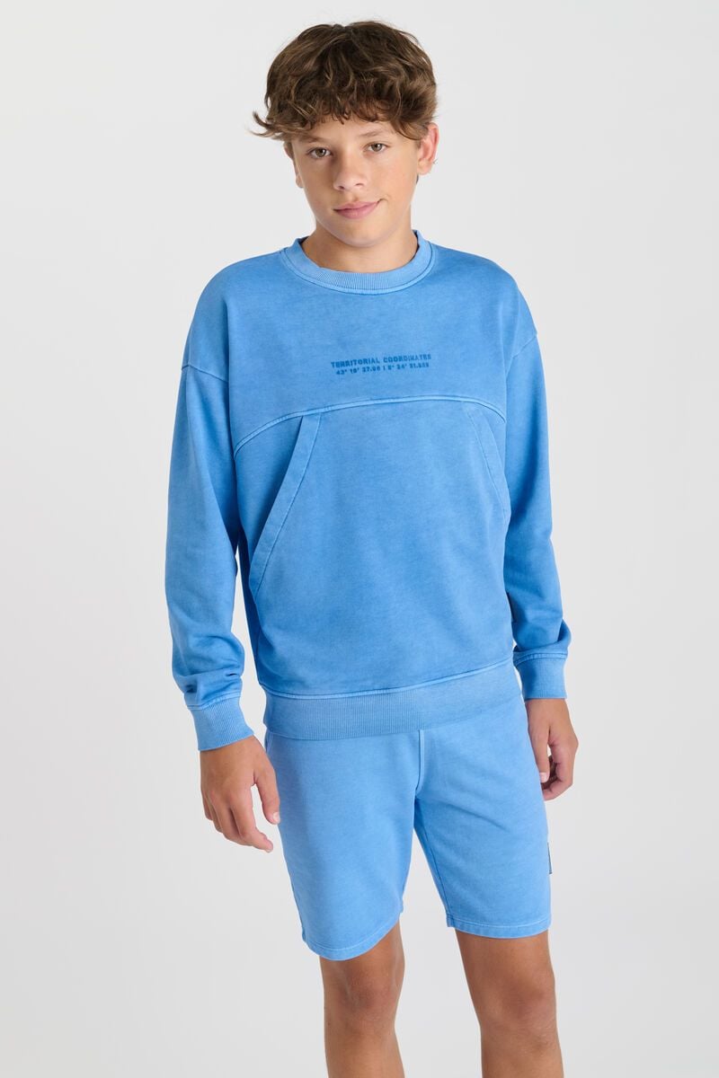 le temps des cerises Sweat Andibo bleu