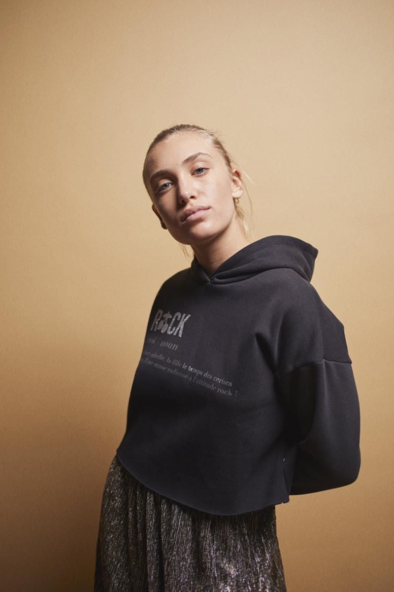 le temps des cerises Sweat Bendgi noir
