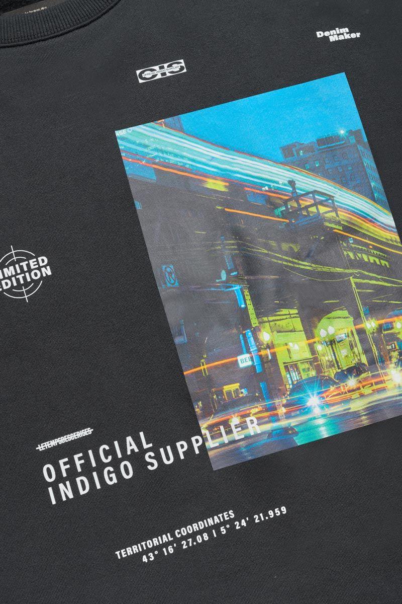 Le Temps Des Cerises Sweat Comebo Noir Imprimé